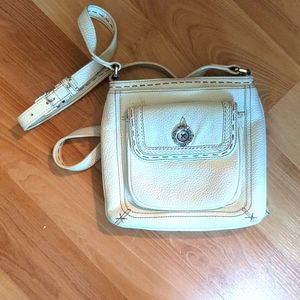 Brighton Crossbody Bag (Cream & Silver)